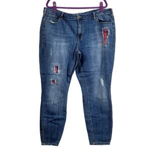Lane Bryant Distressed‎ Skinny Jeans Size 22